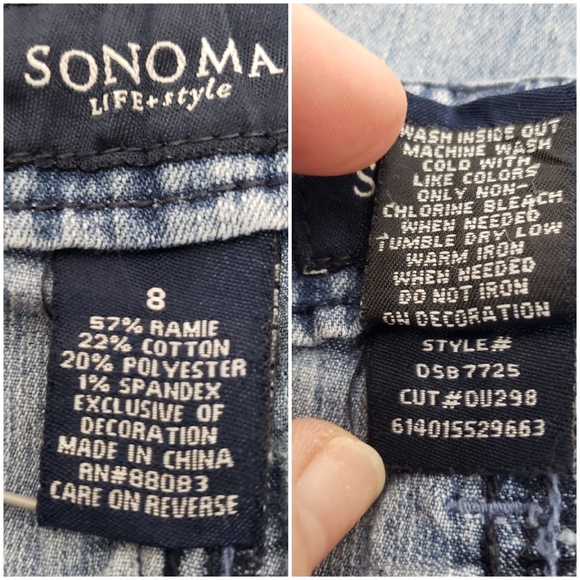 Sonoma Lifestyle Crop Jeans Size 8 - Picture 7 of 7